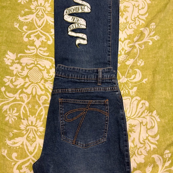Thalia Sodi Womens Size 10 Boot Cut Jeans Embroidery. - Picture 7 of 7